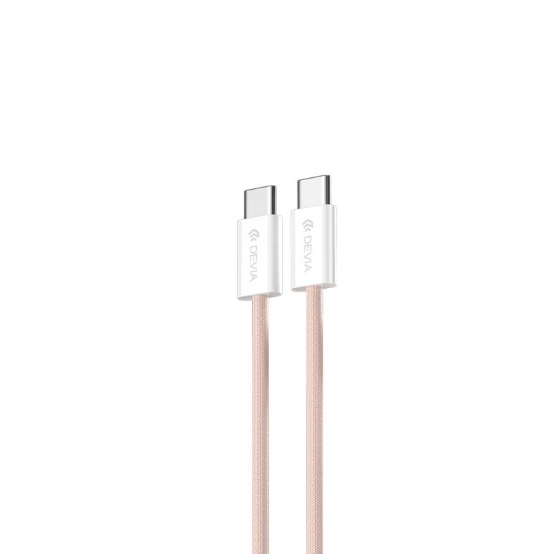 kábel Devia Smart EC325 PD USB-C - USB-C 1,0 m 60W 3A ružový