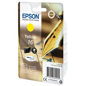 kazeta EPSON WF2520/2530/2540/2750 T162 Yellow 16 (3,1ml)