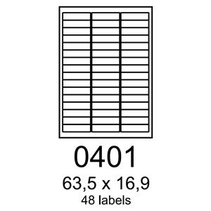 etikety RAYFILM 63,5x16,9 univerzálne biele eco R0ECO0401A (100 list./A4)