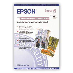 papier EPSON S041352 Watercolour radiant white 190g/m2, A3+,