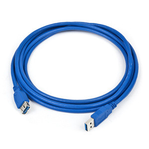 kábel USB predlžovací 3.0 A-A M/F 1,8m, CABLEXPERT premium quality modrý