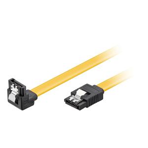 PREMIUMCORD Kabel SATA 3.0 datový 50cm lomený 90°, kovové západky