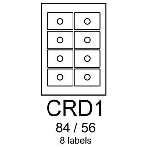 etikety RAYFILM CRD1 84/56 univerzálne biele R0100CRD1A (100 list./A4)