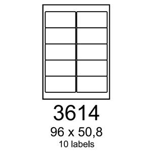 etikety RAYFILM 96x50,8 matné biele polyesterové laser R05023614A (100 list./A4)
