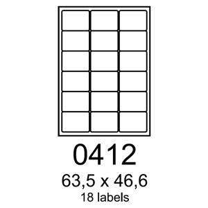 etikety RAYFILM 63,5x46,6 univerzálne červené R01220412A (100 list./A4)