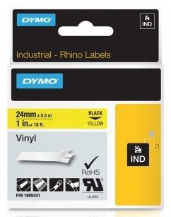 páska DYMO 1805431 PROFI D1 RHINO Black On Yellow Vinyl Tape