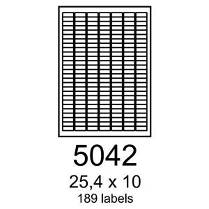 etikety RAYFILM 25,4x10 červené flourescentné laser R01325042A (100 list./A4)