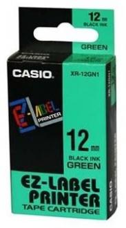 páska CASIO XR-18GN1 Black On Green Tape EZ Label Printer (1
