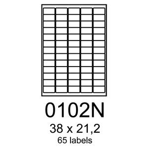 etikety RAYFILM 38x21,2 vysokolesklé biele laser R01190102NF (1.000 list./A4)
