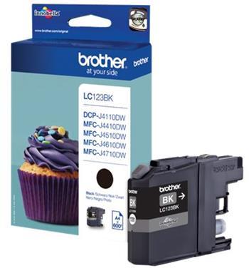 kazeta BROTHER LC-123 Black DCP-J4110DW, MFC-J4410DW/J4510DW/J4610DW/J4710DW (600 str.)