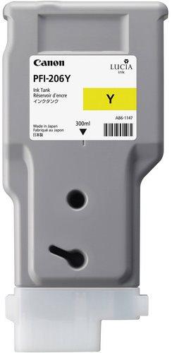 kazeta CANON PFI-206Y Yellow pre iPF 6400/6400s/6450 (300 ml)