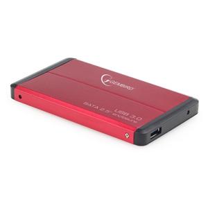 Externý obal pre 2,5" SATA HDD USB 3.0 červený, GEMBIRD