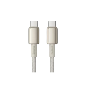 kábel Baseus Tungsten Gold USB-typ C - USB typ C 100W 1m, titánový