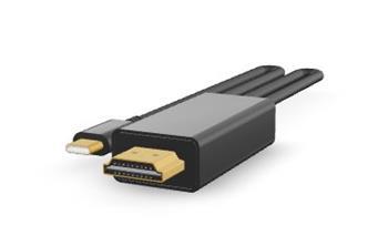 adaptér USB-C na HDMI-samec, 4K 60Hz, 2 m, čierny, Cablexpert