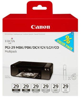 kazeta CANON PGI-29 MBK/PBK/DGY/GY/LGY/CO PACK PIXMA Pro 1