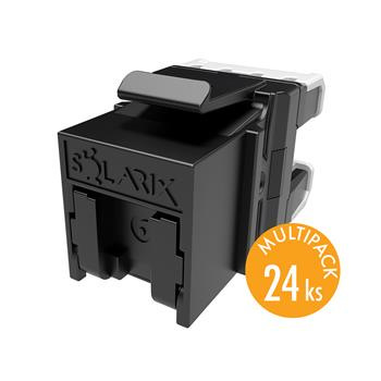 MULTIPACK 24 ks - rýchlozariezavací keystone Solarix CAT6 UTP SXKJ-6-UTP-BK-NA Component Level a 4PP