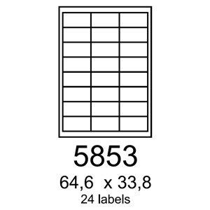 etikety RAYFILM 64,6x33,8 zelené flourescentné laser R01305853A (100 list./A4)