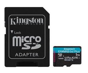 Pamäťová karta Kingston Canvas Go! Plus microSDXC 1TB Class 10, UHS-I, U3, V30, A2, 200/104MB/s (+ a