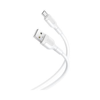 kábel XO NB212 MicroUSB-USB biely (1m 2A)