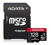 Pamäťová karta ADATA High Endurance micro SDXC karta 128GB UHS-I U3 Class 10 + adaptér