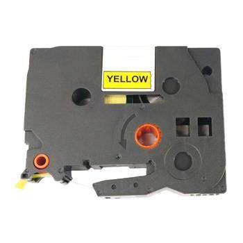 alt. páska pre BROTHER TZE-FX611 čierne písmo, žltá flexibilná páska Tape (6mm)