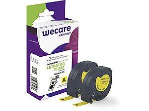 alt. páska wecare ARMOR pre DYMO S0721620, LetraTag PLAST,Black/Yellow,2*12mm*4m