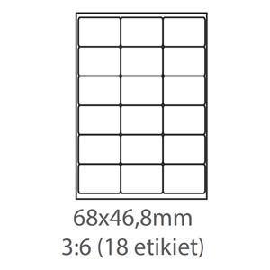 etikety ECODATA Samolepiace 68x46,8 univerzálne biele (1000 listov A4/bal.)