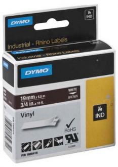 páska DYMO 1805418 PROFI D1 RHINO White On Brown Vinyl Tape