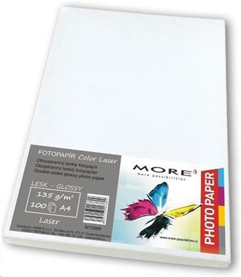 papier MORE obojstranne glossy 100ks/A4  135g Color laser