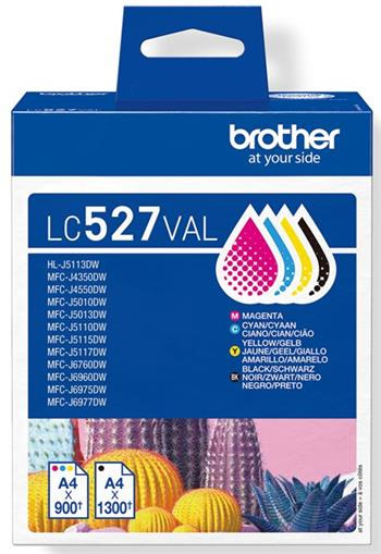 kazeta BROTHER LC-527 BK/C/M/Y MFC-J5010DW/J5110DW (1x1300+3x900 str.)