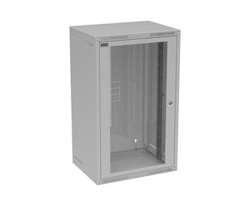 Rozvádzač nástenný GrandN 20U 450 mm, dvere sklo, RAL 7035, GrandN-20U-645-11-G
