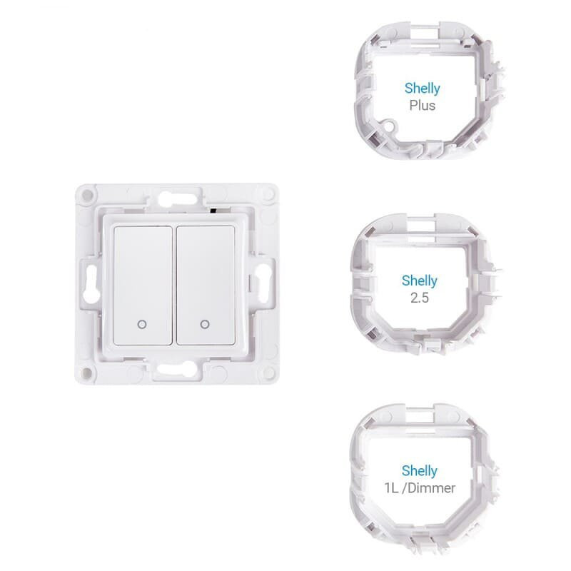 nástenný vypínač Shelly Wall Switch 2 - biely 1