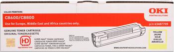 toner OKI C8600/C8800 yellow