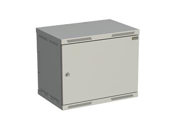 Rozvádzač nástenný SENSA 9U 400 mm, dvere plech, RAL 7035, SENSA-9U-64-21-G