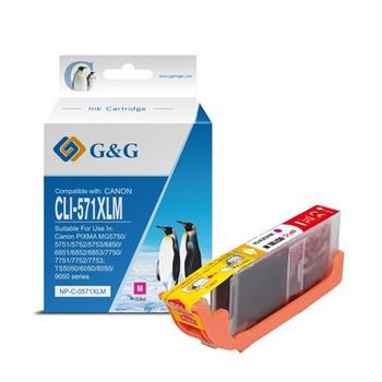 alt. kazeta G&G (CANON CLI-571XLM pre CANON PIXMA MG5700/MG5750/MG5751/ MG5752/MG5753/MG6800/MG6850