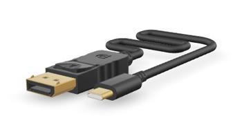 adaptér USB-C (typ C) na DisplayPort-samec, 4K 60 Hz, 2 m, čierny, Cablexpert