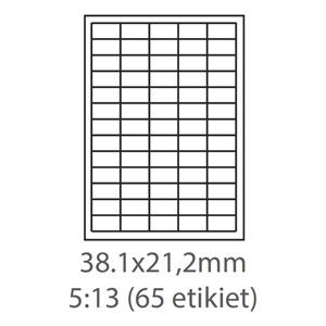 etikety ECODATA Samolepiace 38,1x21,2 univerzálne biele (1000 listov A4/bal.)