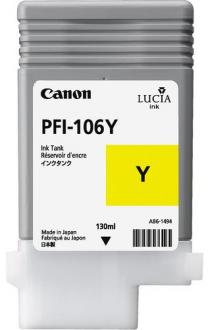 kazeta CANON PFI-106Y Yellow pre iPF 6300/6300s/6350/6400/6400s/6450 (130ml)