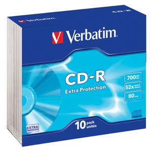 CD-R VERBATIM DTL 700MB 52X Slim box 10ks/bal.*extra Protect