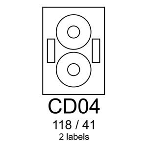 etikety RAYFILM CD04 118/41 univerzálne zelené R0120CD04A (100 list./A4)