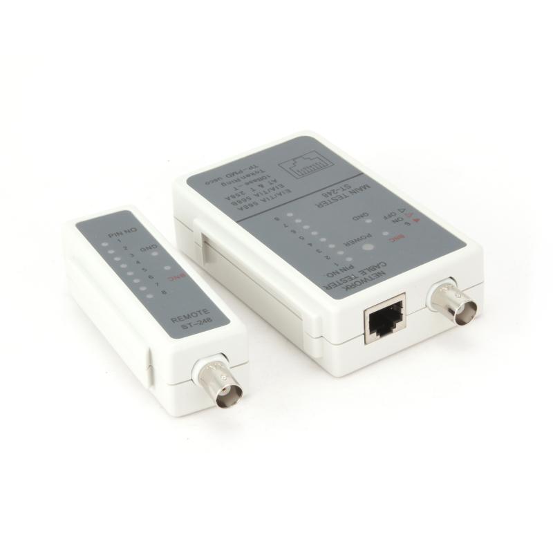 tester káblov CABLEXPERT RJ45 (UTP/STP) & RG-58, LED 1