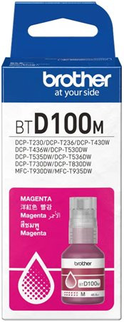 atramentová náplň BROTHER BT-D100M Magenta DCP-T230/T430/T530/T730, MFC-T930 (5000 str.)