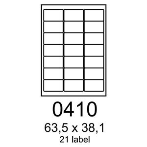 etikety RAYFILM 63,5x38,1 žlté flourescentné laser R01310410A (100 list./A4)