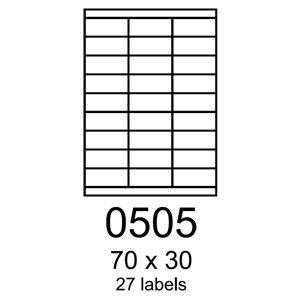 etikety RAYFILM 70x30 biele s odnímateľným lepidlom R01020505A (100 list./A4)