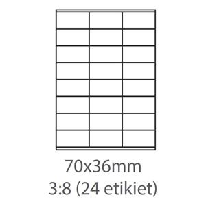 etikety ECODATA Samolepiace 70x36 univerzálne biele (1000 listov A4/bal.)