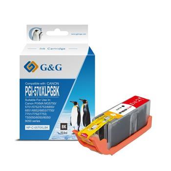 alt. kazeta G&G (CANON PGI-570XLBK pre CANON PIXMA MG5700/MG5750/MG5751/ MG5752/MG5753/MG6800/MG6850