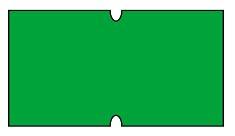 cenovkové etikety 22x12 COLAPLY - zelené (pre etiketovacie kliešte) 1.250 ks/rol.