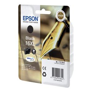 kazeta EPSON WF2520/2530/2540/2750 T163 Black XL 16 (500 str.)