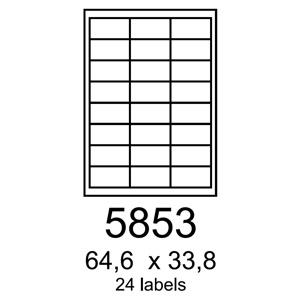 etikety RAYFILM 64,6x33,8 univerzálne biele R01005853A (100 list./A4)