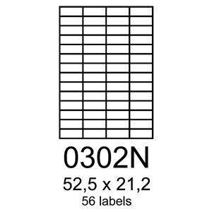 etikety RAYFILM 52,5x21,2 oranžové flourescentné laser R01330302NA (100 list./A4)